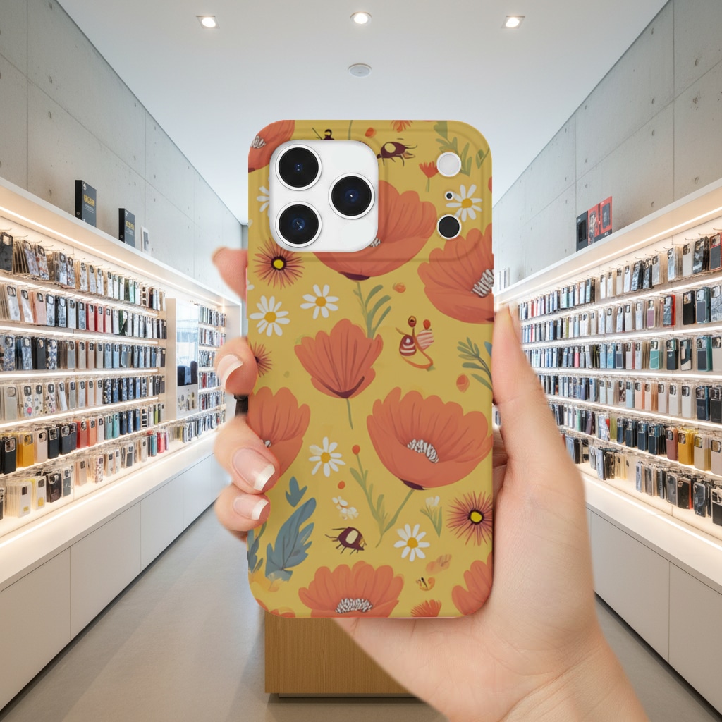 Floral  Insect Pattern  Colorful Design İphone 17 Pro Max Görünüm 2