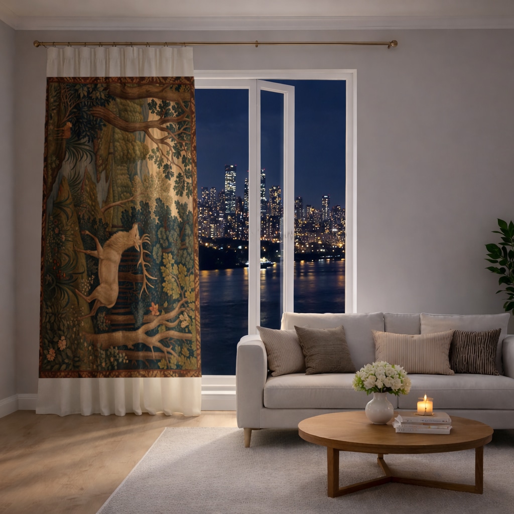 Clown Design  Colorful Illustration Drapes Görünüm 4