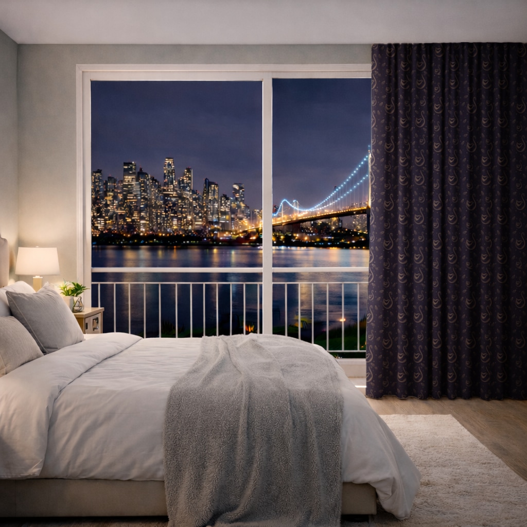 kuğu pattern deseni Drapes Görünüm 1