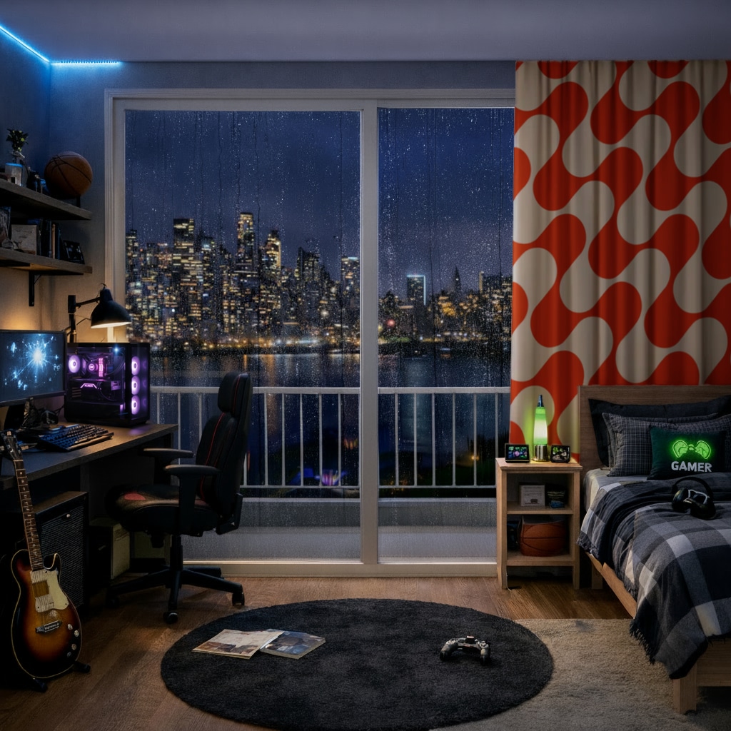 Seamless repeating pattern Drapes Görünüm 2