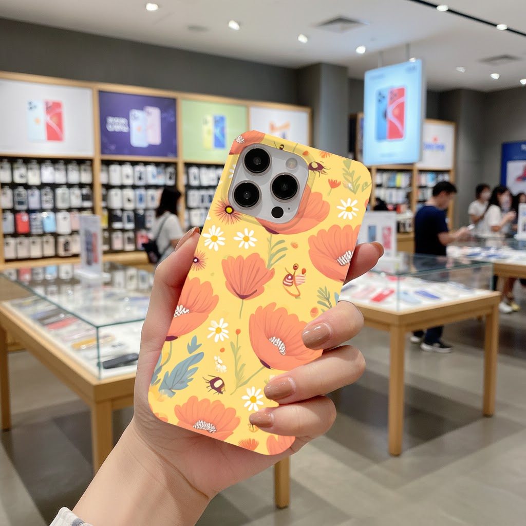 Floral  Insect Pattern  Colorful Design iphone 16 pro and pro max Görünüm 1